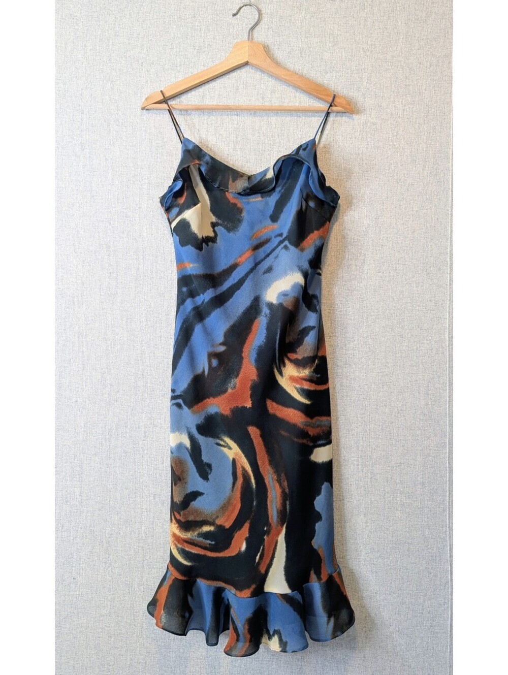 Vintage 90s 00s abstract swirl print slip dress